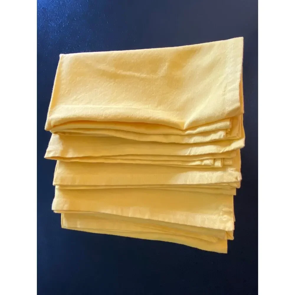 Set of 10 DII Daffodil Yellow 100% Cotton Cloth Dinner Napkins 20